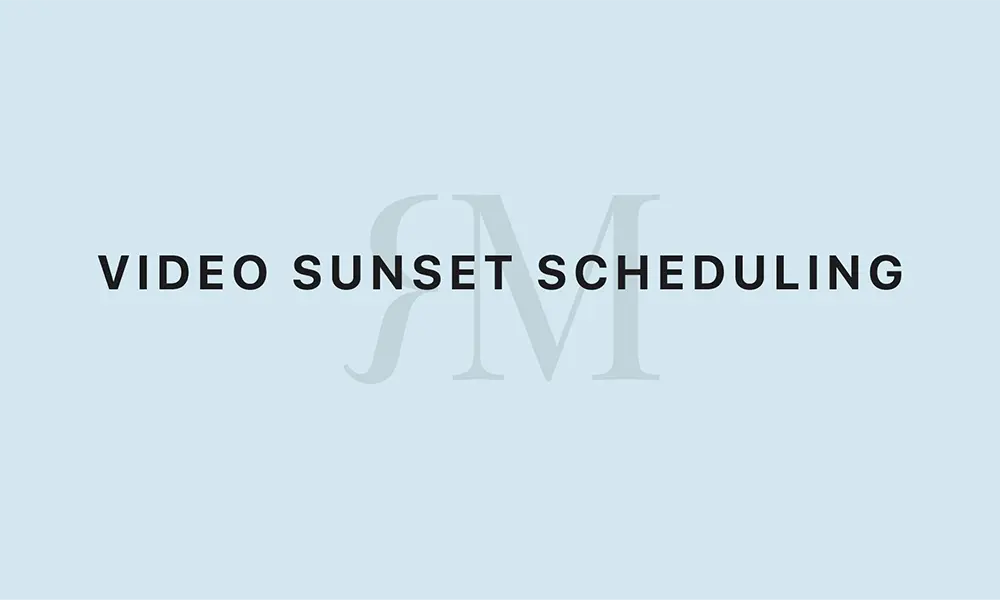 Video Sunset Scheduling